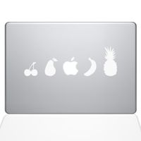 The Decal Guru Fruit Lineup MacBook Decal Vinyl Sticker - 11" MacBook Air - White (1336-MAC-11A-W)