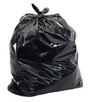 Aluf Plastics RCT-30 Star Sealed Coreless Rolls with E-Z Tie Flap Closure, 30 gal, Polyethylene, 30" x 36", Black (Pack of 100)