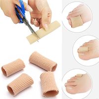 Yosoo 2Pcs Fabric Gel Tube Toe/Finger Bandage, Pain Relief from Blisters, Corns, Calluses and Other Ailments Causing Sore Fingers and Toes C