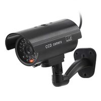 Bullet Dummy Fake Surveillance Camera,Simulation Monitor Camera with LED Flashing Lights,Waterproof Indoor /Outdoor Fake Security Camera for Home,Shopping Mall,Restaurant,Supermarket, Pedestrian Mall