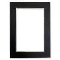 Picture Frame Factory Outlet - 5x7 Black Pre-Cut Picture Mat with Black Core Bevel Cut for 4x6 Photo (10)