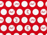 Gift Wrap Paper - 30 inches x 25 feet - Ho Ho Polka Dots