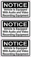 StickerTalk Notice Audio and Video Recording Vinyl Stickers, 2.5 inches by 1.5 inches