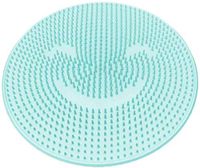 Lazy Silicone Back Massage Cushion Bathroom Wash Foot Mat Exfoliating Foot Brush Shower Room Non-Slip Mats with Suction Cup (Blue)