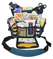 Lightning X Stocked First Aid Trauma Tactical Sling Pack First Responder Medic Kit - Blue