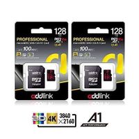addlink 128GB 2 Pack Micro SD Card SDXC U3 V30 A1 Memory Card with Adapter with Read 100MB/s high Speed