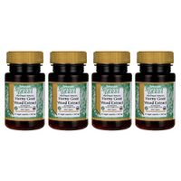 Swanson Maximum Potency Horny Goat Weed Extract 300 Milligrams 30 Veg Capsules (4 Pack)