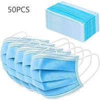 Disposable 𝐌𝐀𝐒𝐊, 3-Layer 𝐌𝐀𝐒𝐊𝐒, Anti Dust Breathable Disposable Earloop Mouth Face 𝐌𝐀𝐒𝐊, Comfortable Medical Sanitary Surgical 𝐌𝐀𝐒𝐊 (C:50PC)