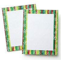 Stripe Foil Holiday Stationery Paper- 40 Count