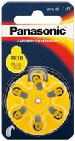 Panasonic Button Cell Zinc Air, Hearing-Aid-Cells 6 Pcs, Blistercard V 10 6-Bl (Pr70/Pr10L/Pr230H)