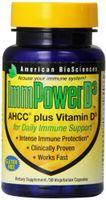 American BioSciences ImmPowerD3 AHCC & Vitamin D3 Daily Immune Maintenance, Gluten-Free – 30 Vegetarian Capsules