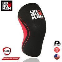 Unbroken’s Best Reversible 7mm Knee Brace Sleeve for Maximum Comfortable Support and Compression, Men and Women, Ideal for Weightlifting, Strongman, Cross Fit, Cycling, Cardio or Daily Wear (Single)