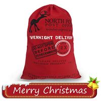 Tobepico Santa Sack，Christmas Gift Bag Stocking Gift Sack Express Delivery Present/Gift/Storage Bag with Drawstrings Santa's Gift Sack Large Size-20"X28"