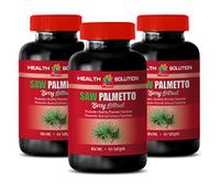 Prostate Supplements for Men - Saw Palmetto Berry Extract 160MG - Saw Palmetto Pure - 3 Bottles (180 Softgels)