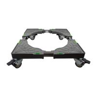 Ismart moon Universal Mobile Base Dolly Roller with 4 Wheels Multi-Functional Adjustable Base for Adjustable Dryer, Washing Machine and Refrigerator (4 Double Wheels)