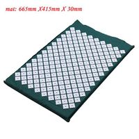 Massager Cushion Massage Yoga Mat Acupressure Relieve Stress Back Body Pain Spike Mat Acupuncture Massage Yoga Mat with Pillow,Black
