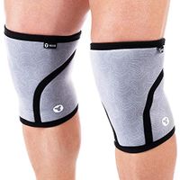 PRIM8 Knee Sleeves – 7 mm Neoprene Sleeves for Cross Training, WODs, Weightlifting, Squatting, Bodybuilding and Powerlifting – Top Quality Fitness Gear – Unisex Knee Support (Gray, Large)