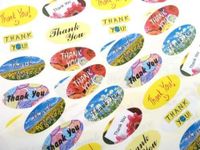 Minilabel 48 Thank You Oval Seal Labels, Stickers For Envelopes, Gifts, Cards