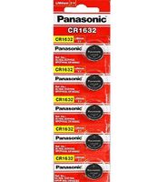 Panasonic Battery CR1632 3V 3 Volt Lithium uaYol Coin Size Battery, (10 Batteries)