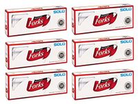 B xsw 827263 Heavyweight Plastic Cutlery, Forks, White, 6.41 in, 500/Carton, 6 Pack