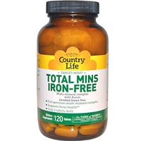 COUNTRY LIFE VITAMINS TARGET TOTAL MINS-IRON FR, 120 TAB