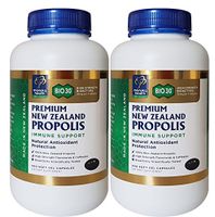 Manuka Health Bio30 Propolis 500mg 500 Capsules 100% Pure New Zealand Bee Propolis Immune System Support (Pack of 2)