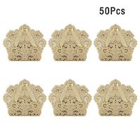 NMFIN 50pcs Wedding Party Favor Boxes,Luxury Lace Candy Chocolate Boxes Bags, Laser Cut Boxes,Gift Boxes with Ribbons Wedding Supplies for Wedding Bridal Shower Baby Shower Birthday Party Champagne