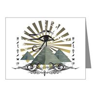 Note Card Egyptian Pyramids Ankh Eye of Horus