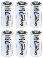 Energizer 123 6 Lithium Batteries - Pack of 6 (Silver)