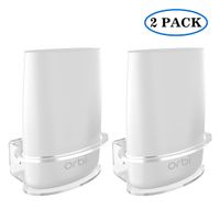 Orbi Shelf Bracket Holder for Netgear Orbi Wall Mount, Compatible with Orbi WiFi Router RBS40, RBK40, RBS50, RBK50, AC2200, AC3000 - A Space Saving Solution - Clear...