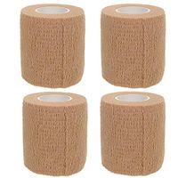 Kinesiology Tape -Cotton Kinesiology Sports Tape, Latex Free, Breathable, Therapeutic Tape, Incredible Support for Athletic Sports and Recovery - Precut 2 inch x 16.4 feet 4 Roll (Nude)