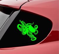 Slap-Art Cute Kraken Vinyl Decal Sticker (Lime Green)