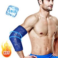 Tolaccea Hot & Cold Therapy Flexible Ice Packs Cold Therapy Compression Sleeve Reusable Gel Pack for Injury Cold Wrap for Knee Calf Ankle Elbow (S)