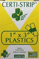 adhesive bandage Certi-Strips 1" x 3" Plastic (220-170)