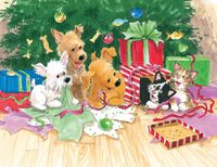 Suzy's Note Card Collection Stationery, Puppies & Kitties Christmas - 10890