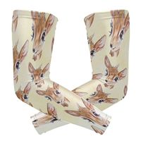 LEVEIS Colorful Giraffes Arm Sleeves UV Protection for Men Women Sunblock Protective Gloves Running Golf Cycling Driving Long Arm Cover 1 Pair