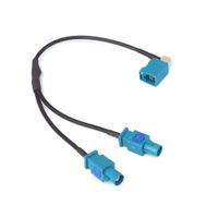 FAKRA Z Adapter Fakra Z Female to Y Type 2 X Fakra Z Male Connector Splitter Combiner Cable Pigtail RG174 20CM