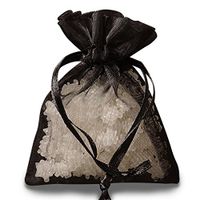 Black Organza Drawstring Bags | Quantity: 30 | Width: 6"…