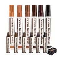 12 Colors Furniture Markers Touch Up Repair System Furniture Repair Complementary Color Crayon Tool Repair Kit Wax Sticks Markers Set Of 13 Repair Stains Scratches for Furniture (12 X Colors)