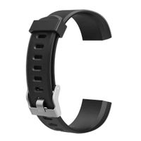 yodaliy Replacement Bands for ID115Plus HR Fitness Tracker, Adjustable Soft Silicone Replacement Wristband Straps for ID115 HR/ ID115HR Plus Fitness Tracker (ID115 Plus,Black)