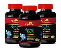 Brain and Memory Power Boost - Ginkgo BILOBA 50:1 Extract 120MG - Gingko biloba 120-3 Bottles (150 Capsules)