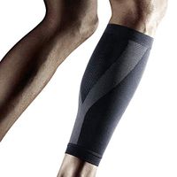 LP SUPPORT 270Z Calf Compression Sleeve - Delay Soreness, Calf Muscle Strain (Black - XXXL)