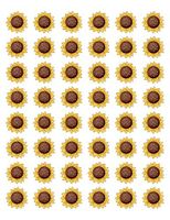 HotSaleStore Sticker Seals 48 Big Sunflower Envelope Seals Labels Stickers 1.2" Round
