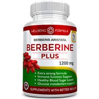 Berberine Plus-1200mg Berberine-Hight Potency Berberine Complex-Non-GMO Berberine HCL for Blood Sugar Support-Immune Support Berberine Supplements- Berberine 1200mg per Serving - 60 Veggie Capsules