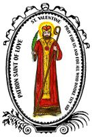 St Valentine Patron Love 4"x6" Set of 6 Linen Postcards