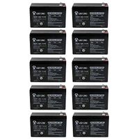 Universal Power Group 12V 9AH Sealed Lead Acid (SLA) Battery - T1 Terminals - for ZB-12-9 - 10 Pack