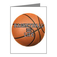 Note Cards (10 Pack) Basketball Equals Life