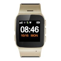 TOPCHANCES Elderly Kids Smart Watch with Dual Way Call SOS Anti-Lost GPS Pedometer WiFi Tracking Remote Monitor Watches for iPhone Android Phones-English Display (Gold)