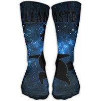 Unisex Black Llama Funny Cute Novelty Cotton Socks