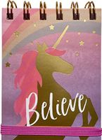 Lady Jayne Wire O Spiral Pocket Bungee Notepad ~ Believe in Unicorns16081